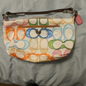 Coach hobo small with rainbow scribble